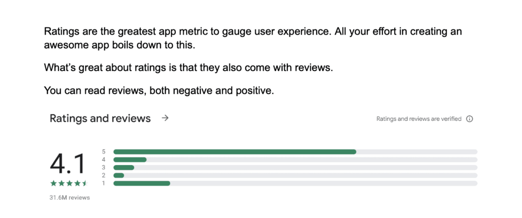 Metrics Ratings