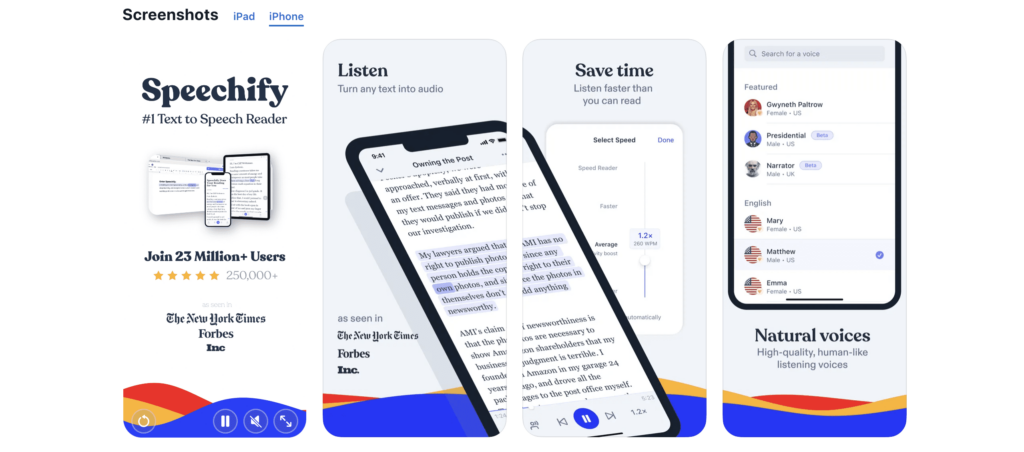 Speechify Screenshots