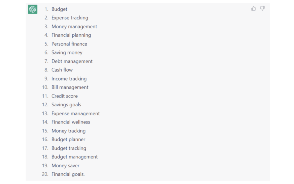 Keyword Research with ChatGPT