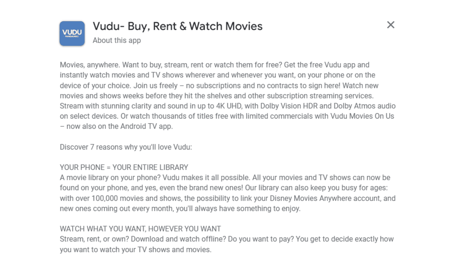 Vudu Long Description