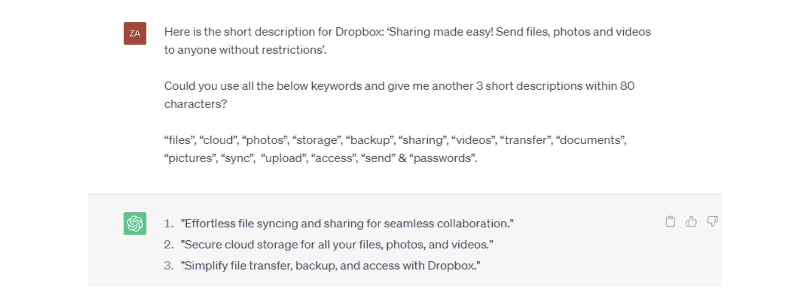 Dropbox short description