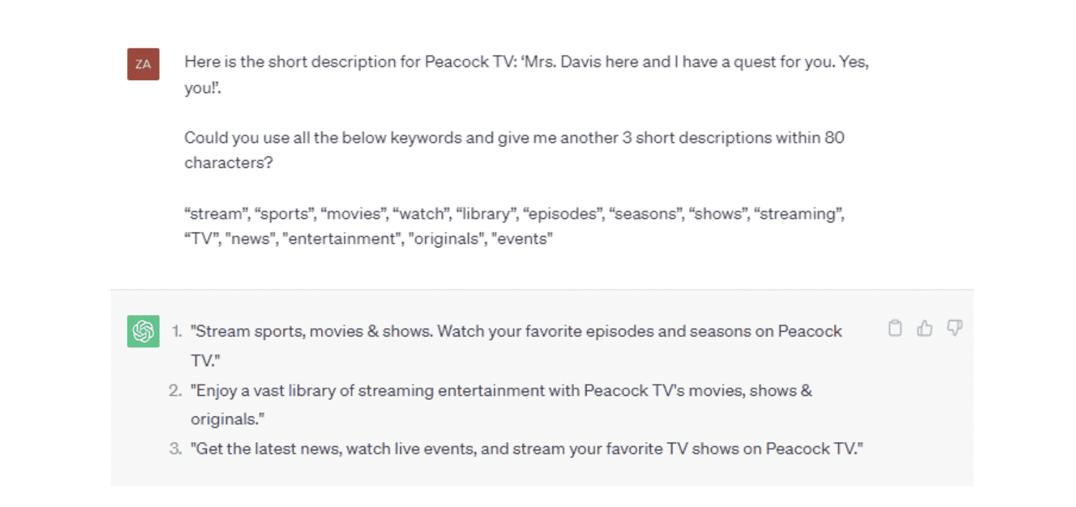 Peacock TV Short Description