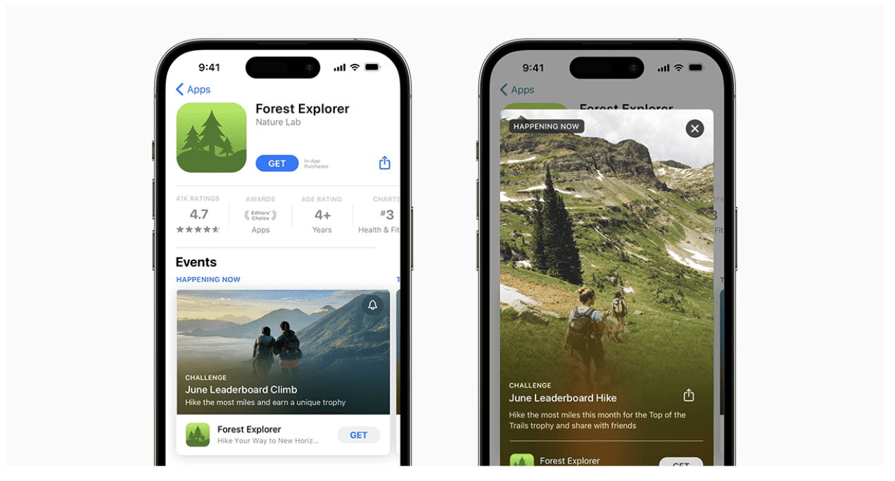 In-app events iOS 15