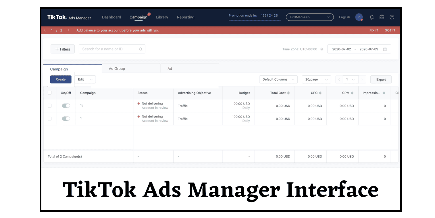 TikTok Ads Manager