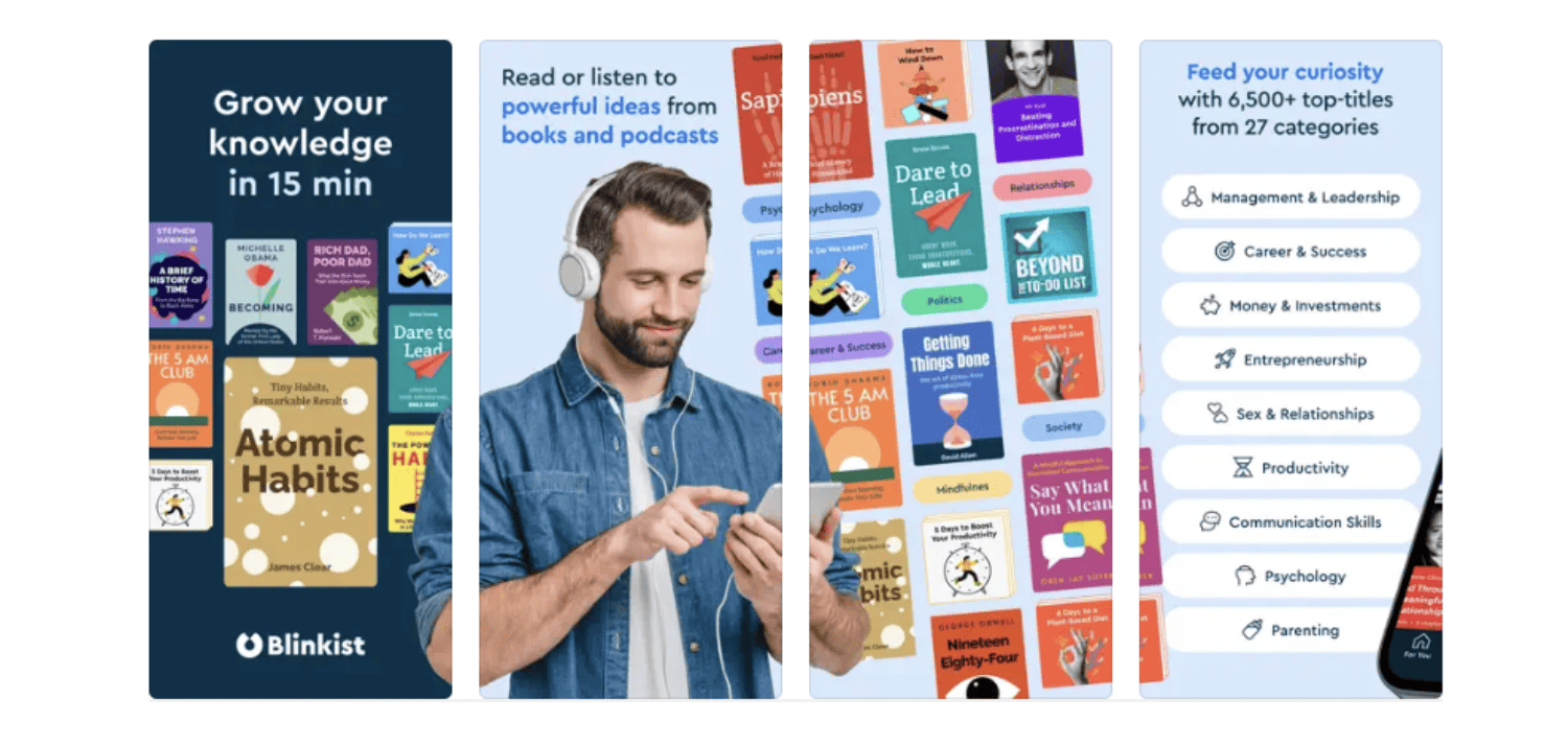 Blinkist screenshots