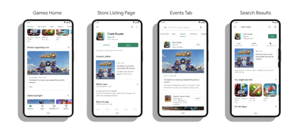 Where is promotional content displayed on Google Play?